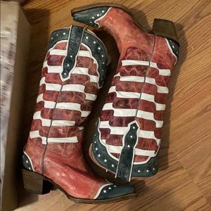 USA 🇺🇸 AMERICAN FLAG CORRAL BOOTS ❤️